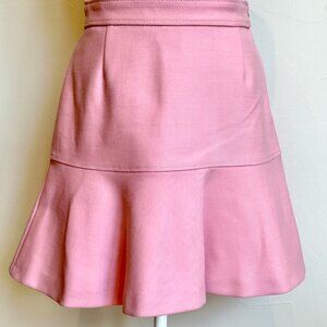 Valentino Pink Skirt with Flounced Hem